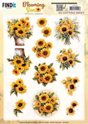 knipvel-3D- Berries Beauties - Blooming Sun - Golden Glow - CD12352