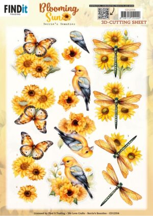 knipvel-3D- Berries Beauties - Blooming Sun - Golden Meadow - CD12354