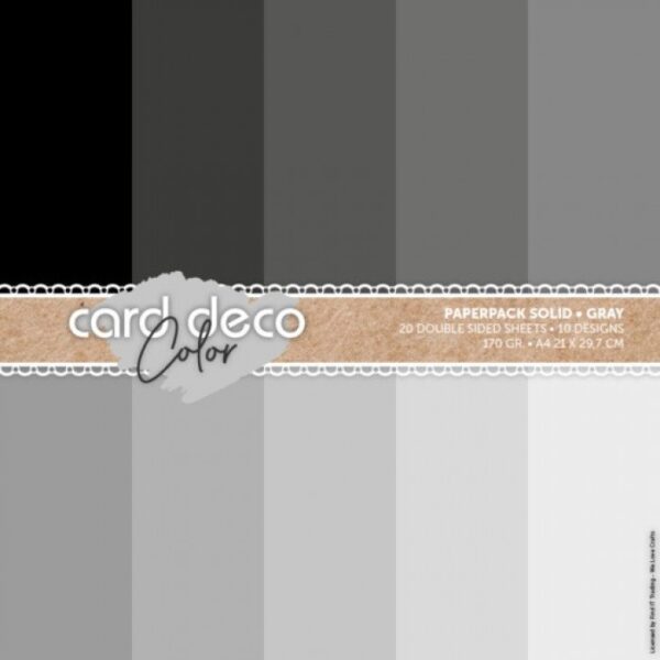 Card Deco Color Paperpack - Solid - Grey