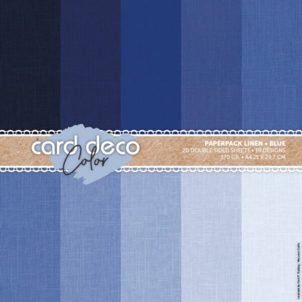Card Deco Color Paperpack - Linnen - Blue