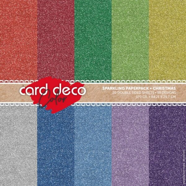 Card Deco Color Paperpack - Sparkling - Christmas
