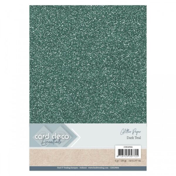 Card Deco Essentials Glitter papier A4