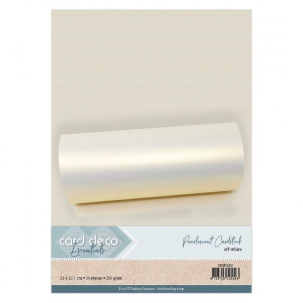 Card Deco Essentials Pearlescent kaartkarton A4 - Off white