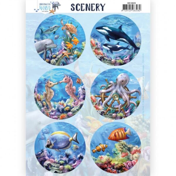 Push-out sheet - 3D - Amy Design - Underwater World - CDS10029