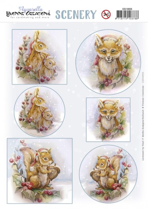 Push-out sheet - 3D - Yvonne Creations - Fox - CDS10055