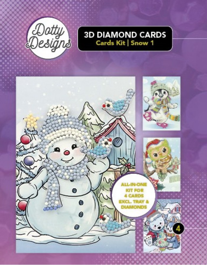 Diamond Painting Dotty Design Diamonds Cards Kit | Snow
