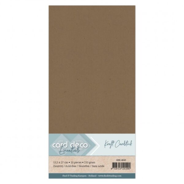 Card Deco Essentials Kraft kaartkarton 13,5 x 27 cm