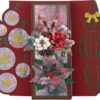 Linnen Kaartenkarton - Yvonne Creations - Floral Christmas - YC-A4-10032 - Afbeelding 4