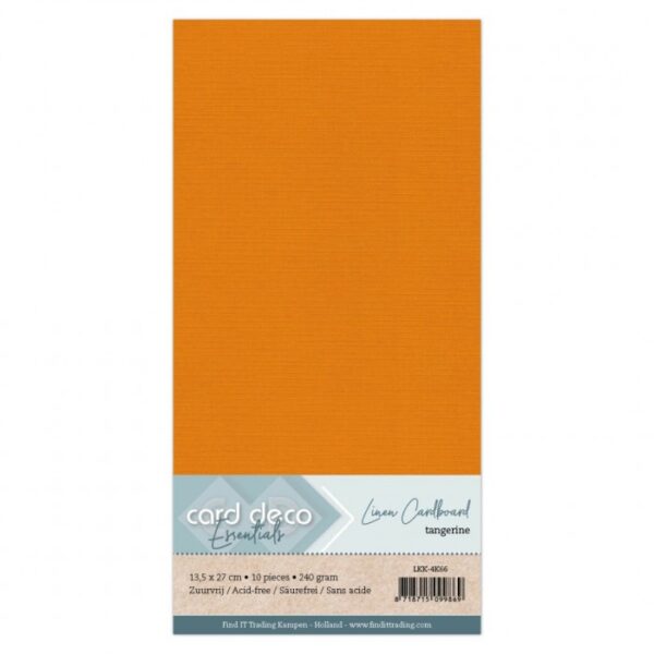 Card Deco Essentials Linnen Kaartenkarton 13,5x27 cm