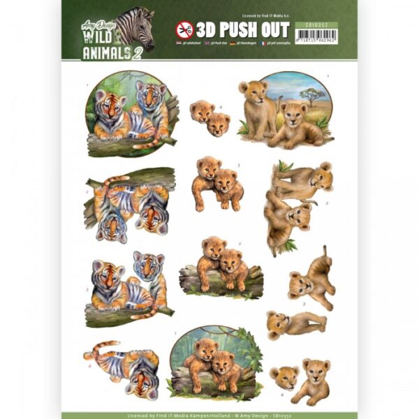 Push-out sheet - 3D - Amy Design - Wild Animals 2 - SB10352