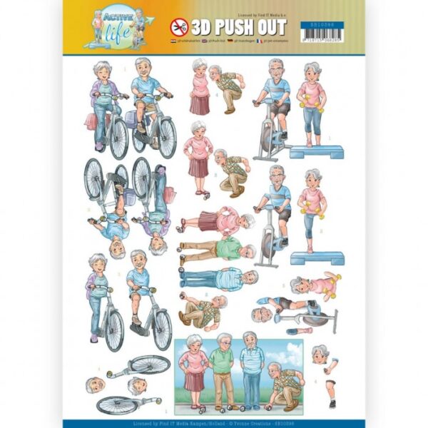 Push-out sheet - 3D - Yvonne Creations - Active Life - SB10398