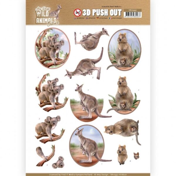 Push-out sheet - 3D - Amy Design - Wild Animals Outback - SB10442