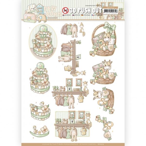 Push-out sheet - 3D - Yvonne Creations - Newborn - SB10519