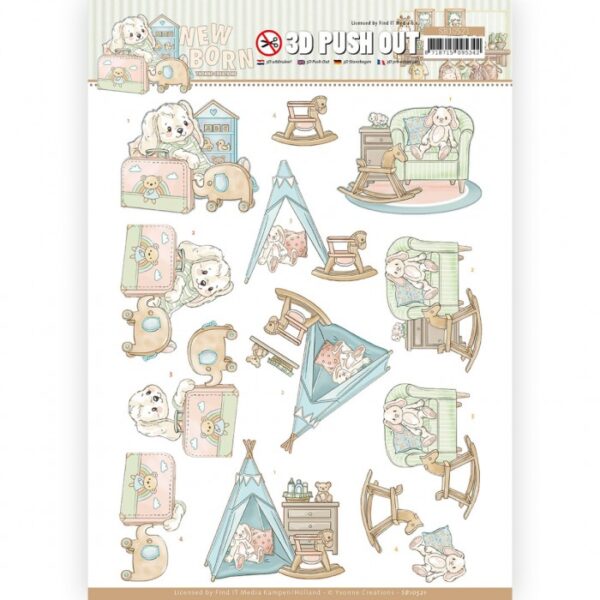 Push-out sheet - 3D - Yvonne Creations - Newborn - SB10521
