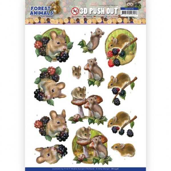 Push-out sheet - 3D - Amy Design - Forest Animals - SB10536