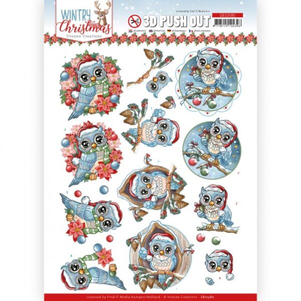 Push-out sheet - 3D - Yvonne Creations - Wintry Christmas - SB10580
