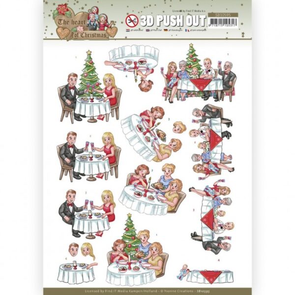 Push-out sheet - 3D - Yvonne Creations - The Heart of Christmas - SB10595