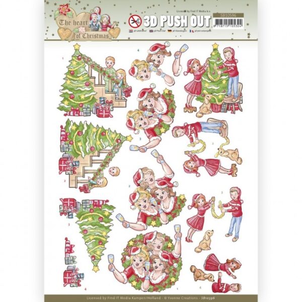 Push-out sheet - 3D - Yvonne Creations - The Heart of Christmas - SB10596