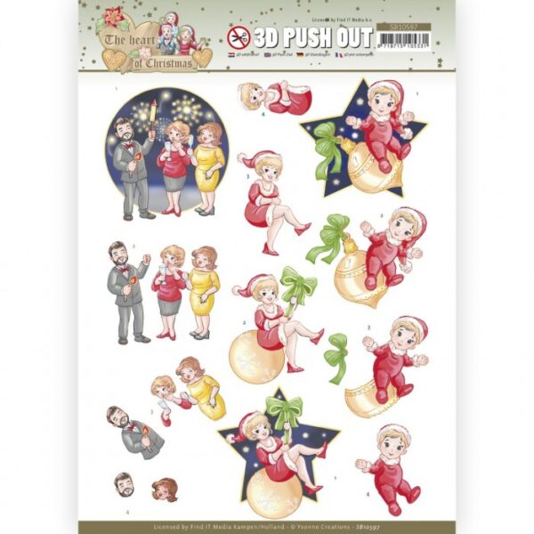 Push-out sheet - 3D - Yvonne Creations - The Heart of Christmas - SB10597