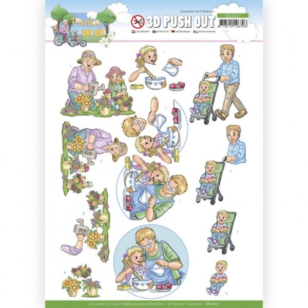 Push-out sheet - 3D - Yvonne Creations - Funky Day Out - SB10617