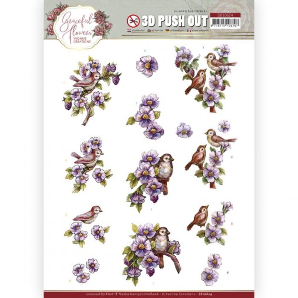 Push-out sheet - 3D - Yvonne Creations - Graceful Flowers - SB10624