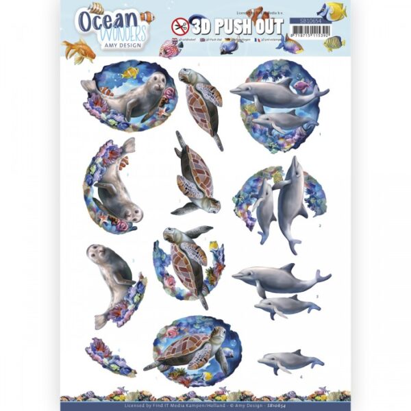 Push-out sheet - 3D - Amy Design - Ocean Wonders - SB10654