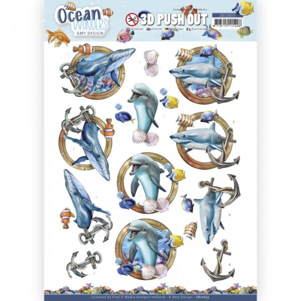 Push-out sheet - 3D - Amy Design - Ocean Wonders - SB10655
