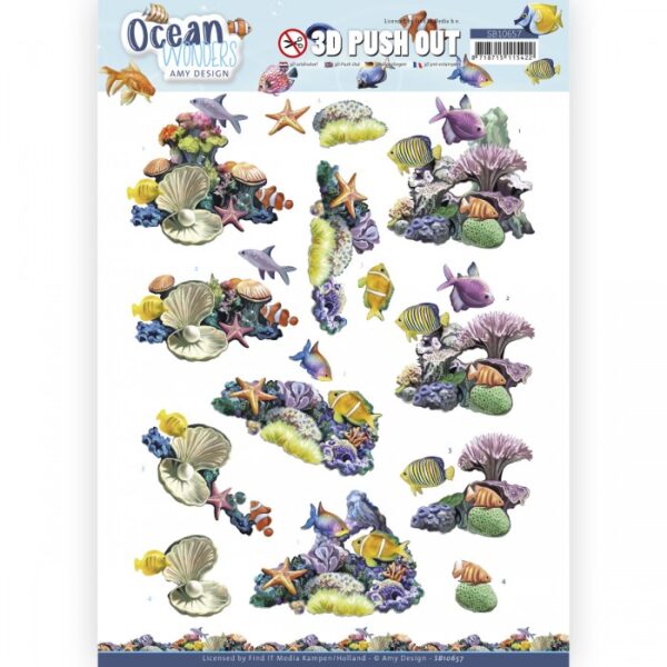 Push-out sheet - 3D - Amy Design - Ocean Wonders - SB10657