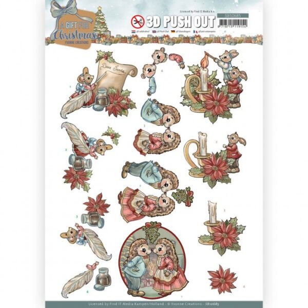 Push-out sheet - 3D - Yvonne Creations - A Gift for Christmas - SB10685