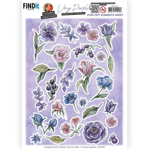 Push-out sheet - 3D - Yvonne Creations - Very Purple - SB10725