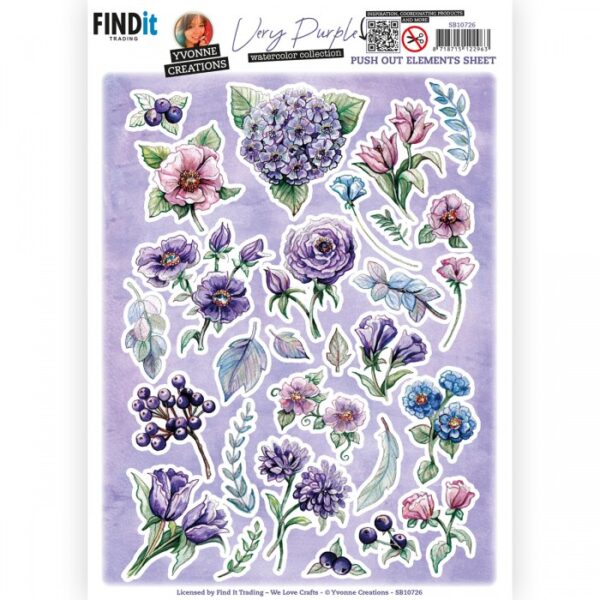 Push-out sheet - 3D - Yvonne Creations - Very Purple - SB10726