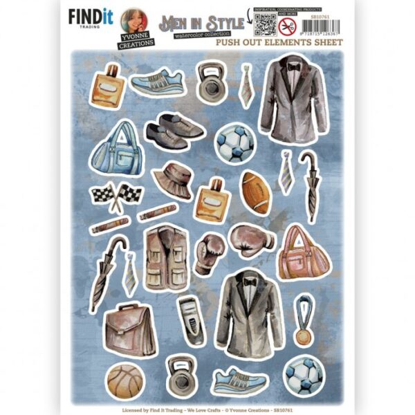 Push-out sheet - 3D - Yvonne Creations - Men In Style - SB10761