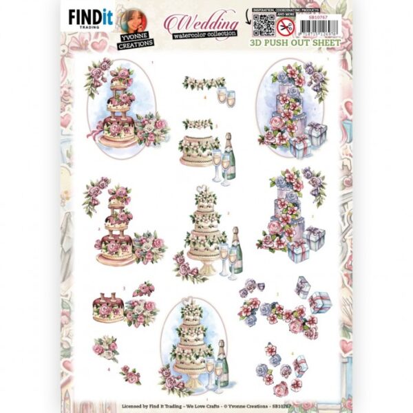 Push-out sheet - 3D - Yvonne Creations - Wedding - SB10767