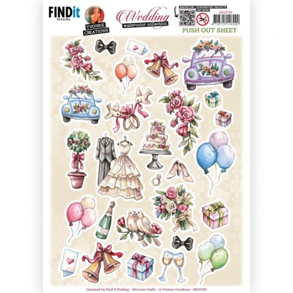 Push-out sheet - 3D - Yvonne Creations - Wedding - SB10769