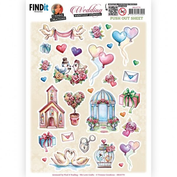 Push-out sheet - 3D - Yvonne Creations - Wedding - SB10770