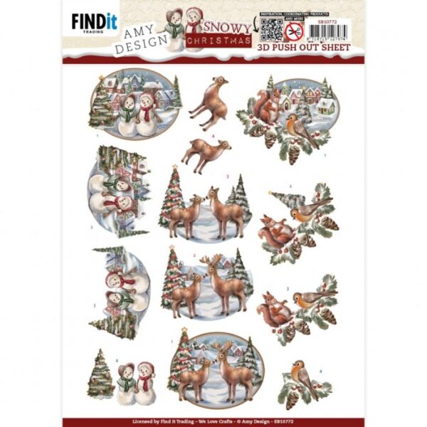 Push-out sheet - 3D - Amy Design - Snowy Christmas - SB10772