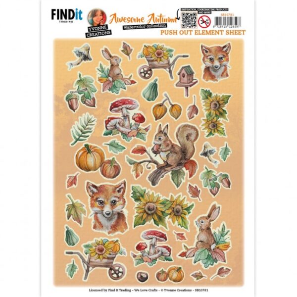 Push-out sheet - 3D - Yvonne Creations - Awesome Autumn - SB10781