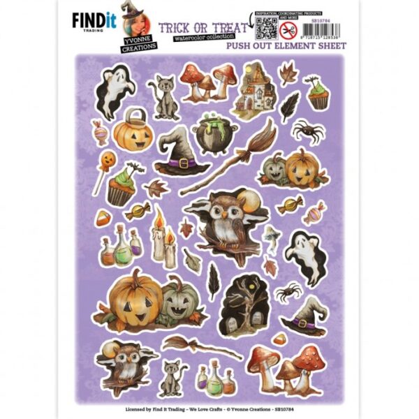 Push-out sheet - 3D - Yvonne Creations - Trick or Treat - SB10784