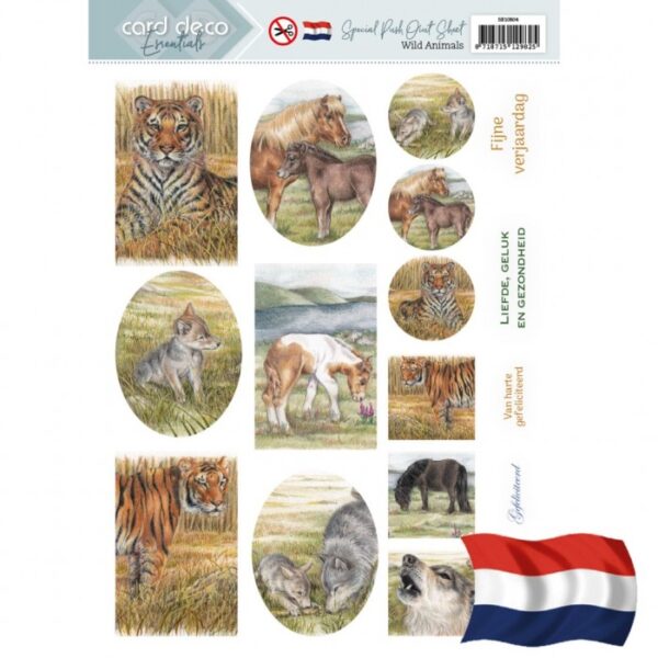 Push-out sheet - 3D - Card Deco Essentials - Wild Animals - SB10804