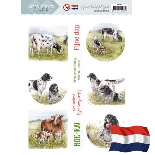 Push-out sheet - 3D - Card Deco Essentials - Farm Animals - SB10807