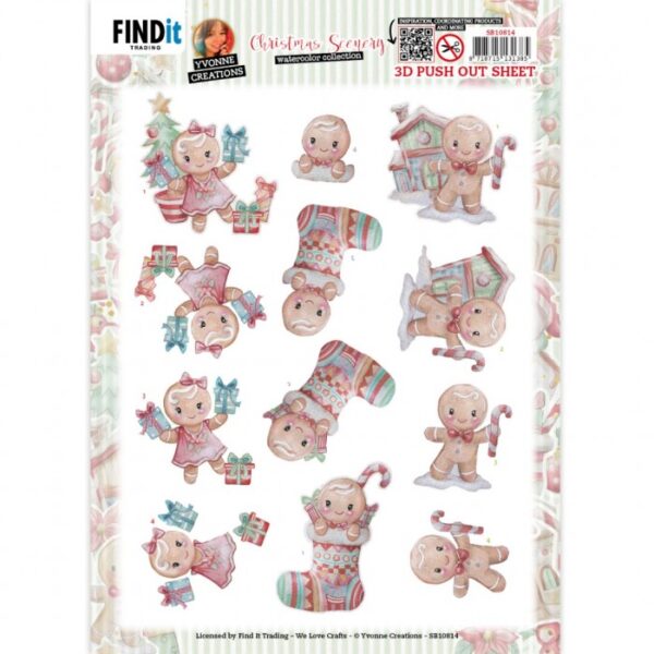 Push-out sheet - 3D - Yvonne Creations - Christmas Scenery - SB10814