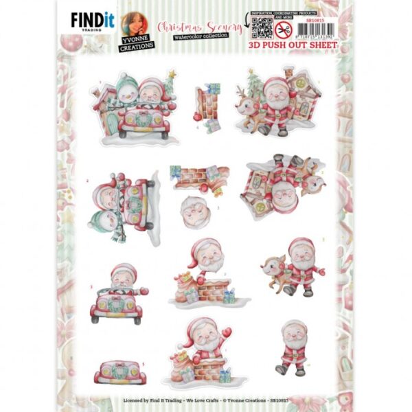 Push-out sheet - 3D - Yvonne Creations - Christmas Scenery - SB10815