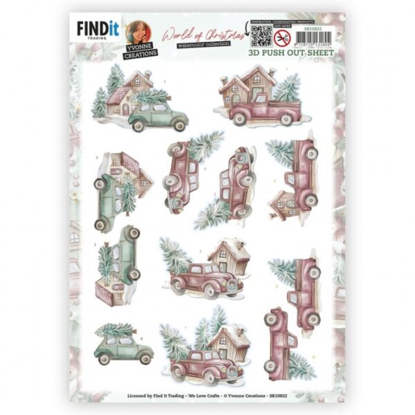 Push-out sheet - 3D - Yvonne Creations - World of Christmas - SB10822
