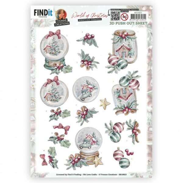 Push-out sheet - 3D - Yvonne Creations - World of Christmas - SB10823