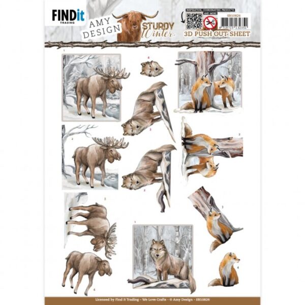 Push-out sheet - 3D - Amy Design - Sturdy Winter - SB10826