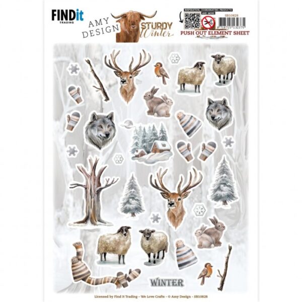 Push-out sheet - 3D - Amy Design - Sturdy Winter - SB10828