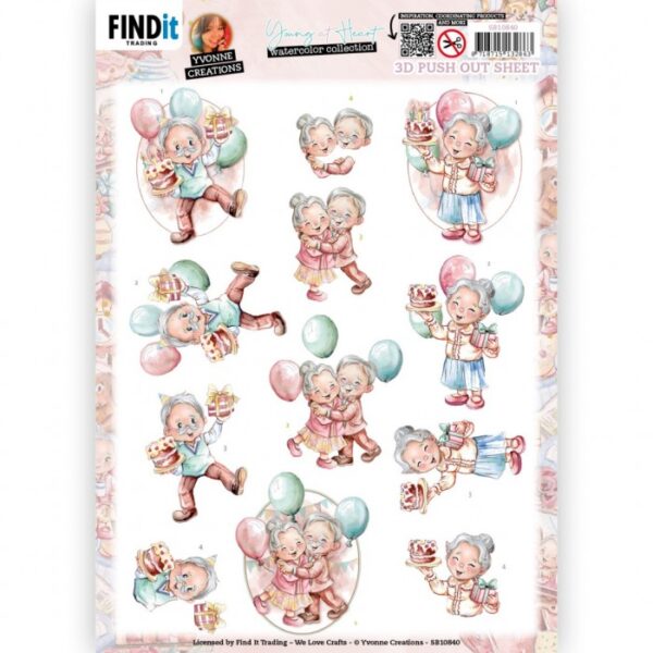 Push-out sheet - 3D - Yvonne Creations - Young At Heart - SB10840
