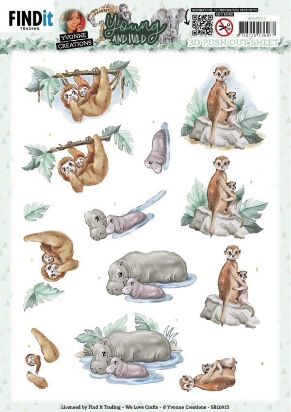 Push-out sheet - 3D - Yvonne Creations - Young And Wild - SB10915