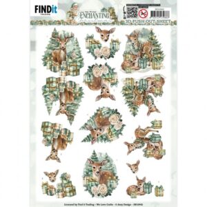 Push-out sheet - 3D - Amy Design - Enchanting Christmas: Deer - SB10942