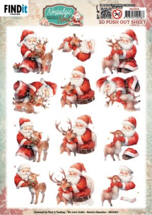 Push-out sheet - 3D - Berrie's Beauties - Nostalgic Noel - SB10959